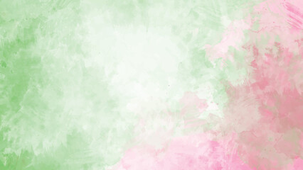 Abstract Watercolor Background Pastel Green Pink Shades Soft Brush Strokes Textured Design Element Wedding Invitation Card Design Template