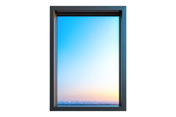 Elevated City View Through a Modern Window