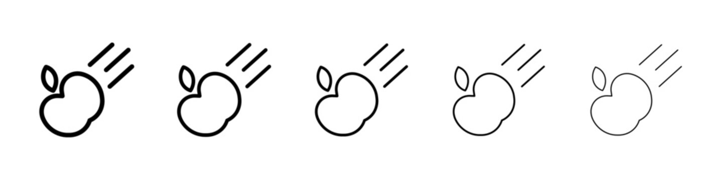 gravity icon isolated vector on white background set