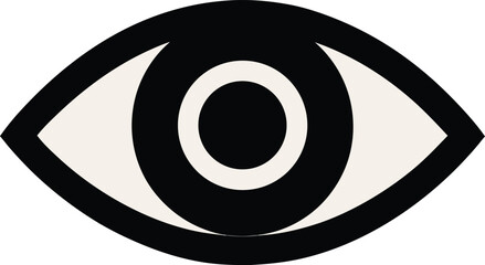 Human eye silhouette icon  vector illustration on transparent background.