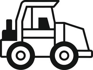 tractor silhouette vector