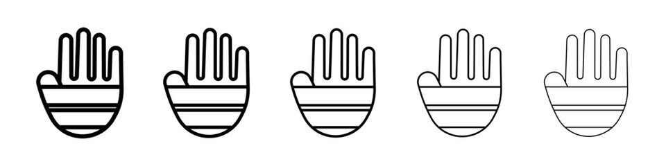 hand accident icon isolated vector on white background set