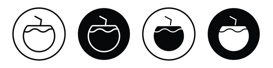 Coconut drink icon