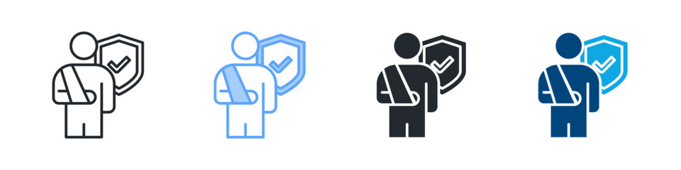 Accident Icon Set Multiple Style. Design In Outline, Blue, Glyph, Dual Tone