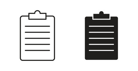 Clipboard icon Logos. Flat Vector Icon Design Template