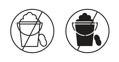 Cleaning bucket with sponge sign