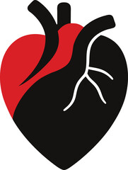 Colorful Heart icon  vector illustration on transparent background.