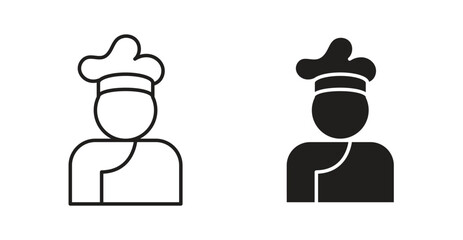 Chef icon Logos. Flat Vector Icon Design Template
