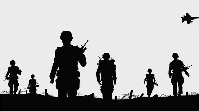 War video footage with graphic motion