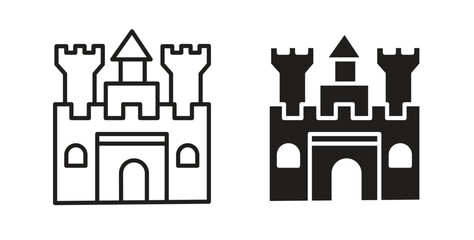 Castle icon Logos. Flat Vector Icon Design Template © Espinoza