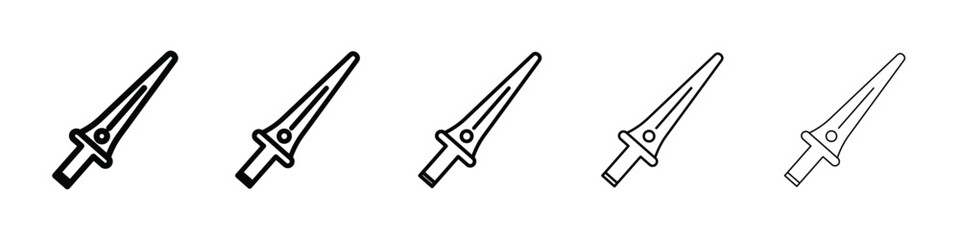 lance icon isolated vector on white background set