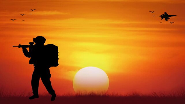 War video footage with graphic motion