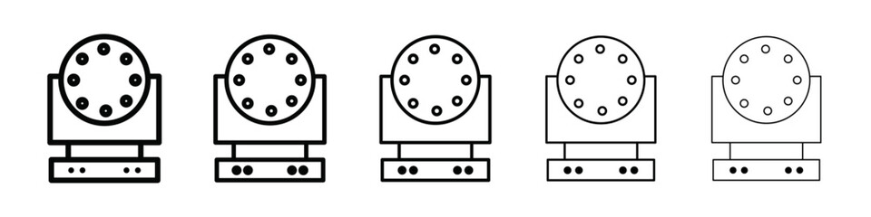 laser lamp icon isolated vector on white background set