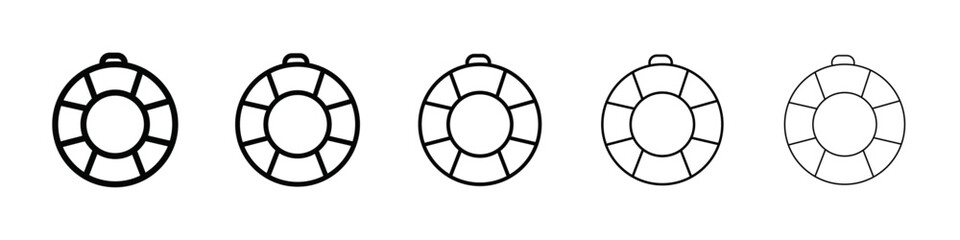 Lifebuoy ring icon isolated vector on white background set