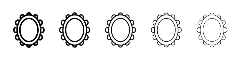 mirror Icon isolated vector on white background set