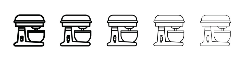 Mixer icon isolated vector on white background set