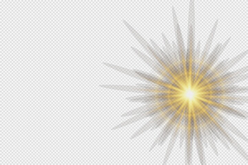 Elegant light flare and glitter burst illustration. Luminous starburst and shimmer effects ideal for holiday decor, graphic overlays, and creative visual enhancements.