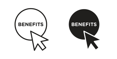 benefits icon Logos. Flat Vector Icon Design Template