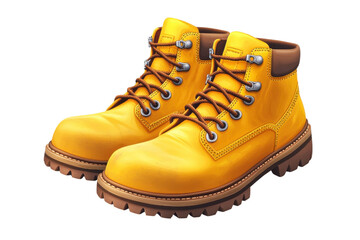 Vibrant Yellow Work Boots - Durable Design