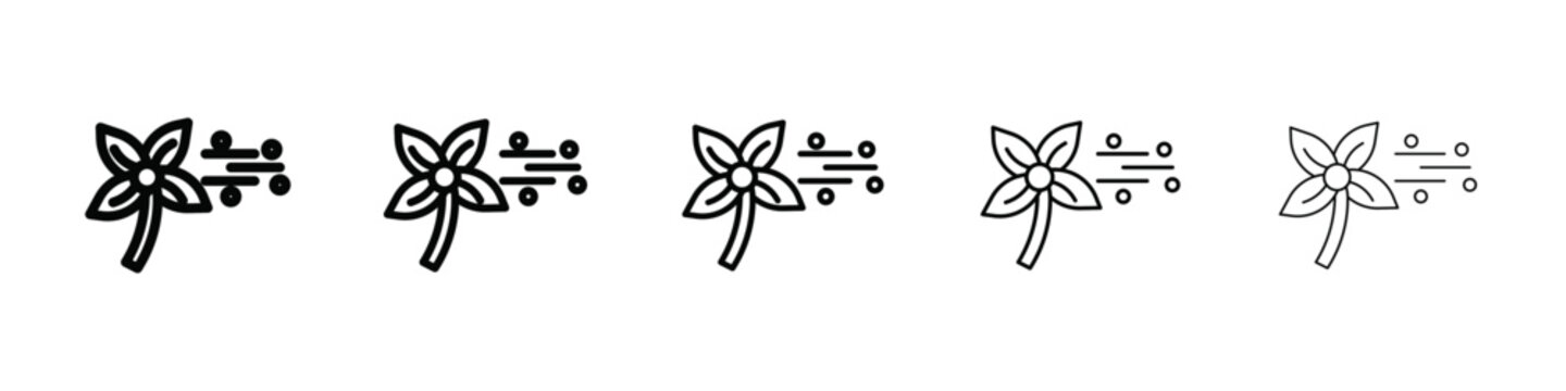 pollen icon isolated vector on white background set