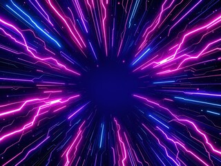 Neon Tunnel of Light