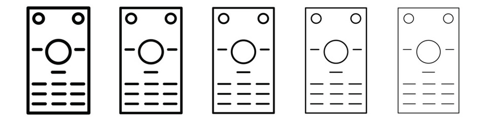 remote control icon isolated vector on white background set
