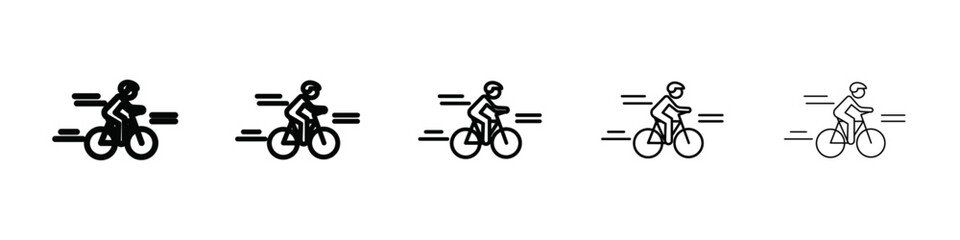Obraz premium Road Bike Bicycle Icon isolated vector on white background set
