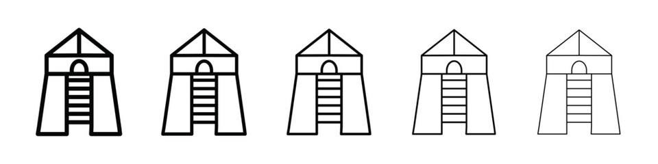 Rubber kid slide icon isolated vector on white background set