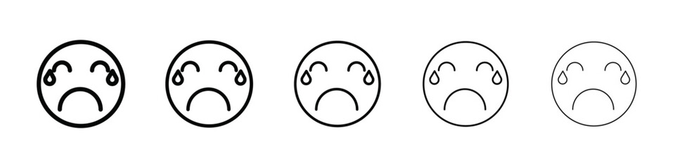 Obraz premium sad icon isolated vector on white background set