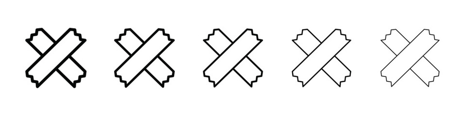 scotch icon isolated vector on white background set