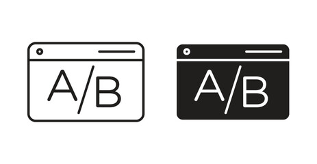 A B test icon Logos. Flat Vector Icon Design Template