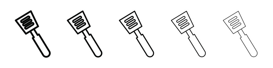 spatula icon isolated vector on white background set