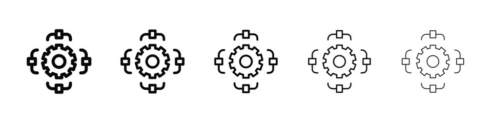 Supply chain icon isolated vector on white background set