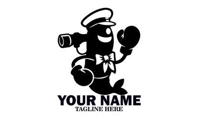 Fresh Shrimp Pirate Mascot Icon, Fresh Shrimp Pirate Mascot Vector Illustration and Fresh Shrimp Pirate Mascot Logo Design