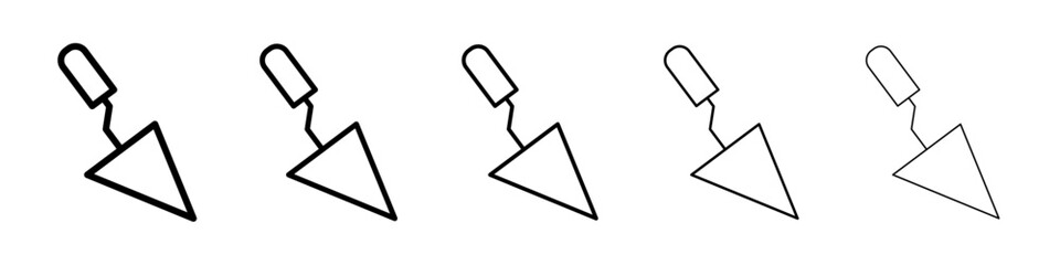 Trowel icon isolated vector on white background set