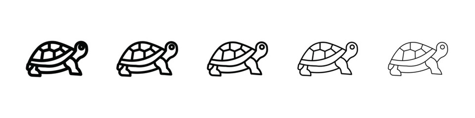 turtle icon isolated vector on white background set