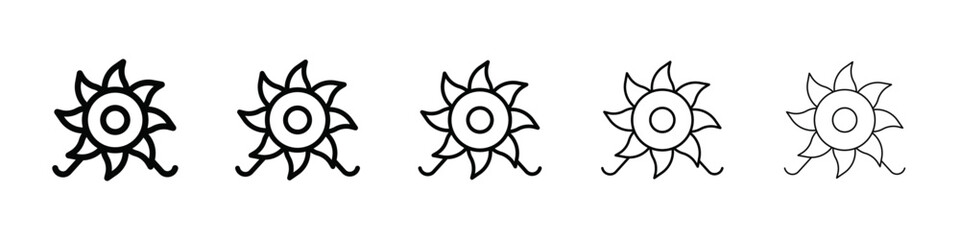 vanilla icon isolated vector on white background set