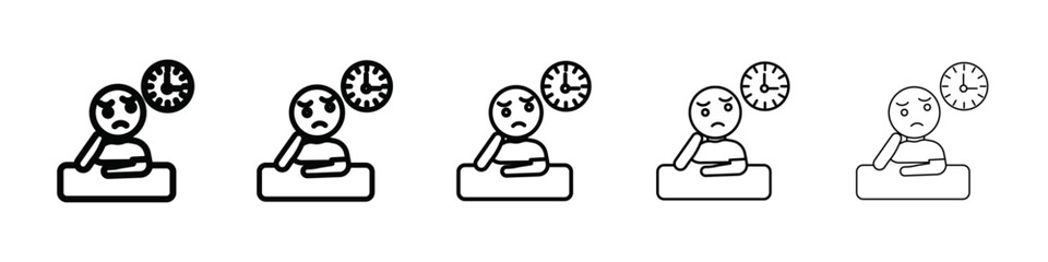 wait icon isolated vector on white background set
