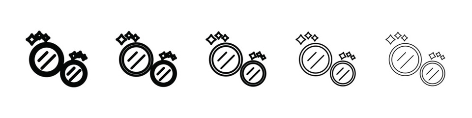 Washing plate icon isolated vector on white background set