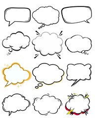 bubble text clouds illustration