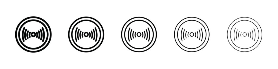 Wifi icon isolated vector on white background set