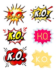 K.O icon illustration