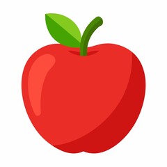 Red apple icon isolated on white background