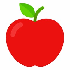 Fototapeta premium Red apple icon isolated on white background