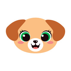 Adorable Cartoon Kawaii Puppy Face