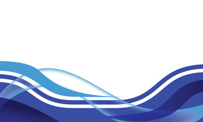 Blue abstract curve wavy shapes decoration banner vector