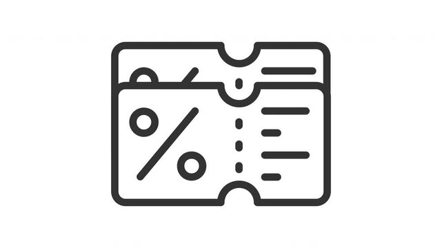 animated voucher icon. Perfect for website, digital, online, computer, animation, technology, internet, retail, store, marketing, website, commerce, web, shop, delivery, market, network