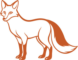 red fox vector illustration