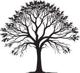 Obraz premium Tree silhouette Vector | Minimalist & Trendy Tree Silhouette Design | Unique & Stylish Tree Artwork for Vector design