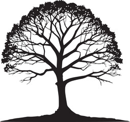 Fototapeta premium Tree silhouette Vector | Minimalist & Trendy Tree Silhouette Design | Unique & Stylish Tree Artwork for Vector design